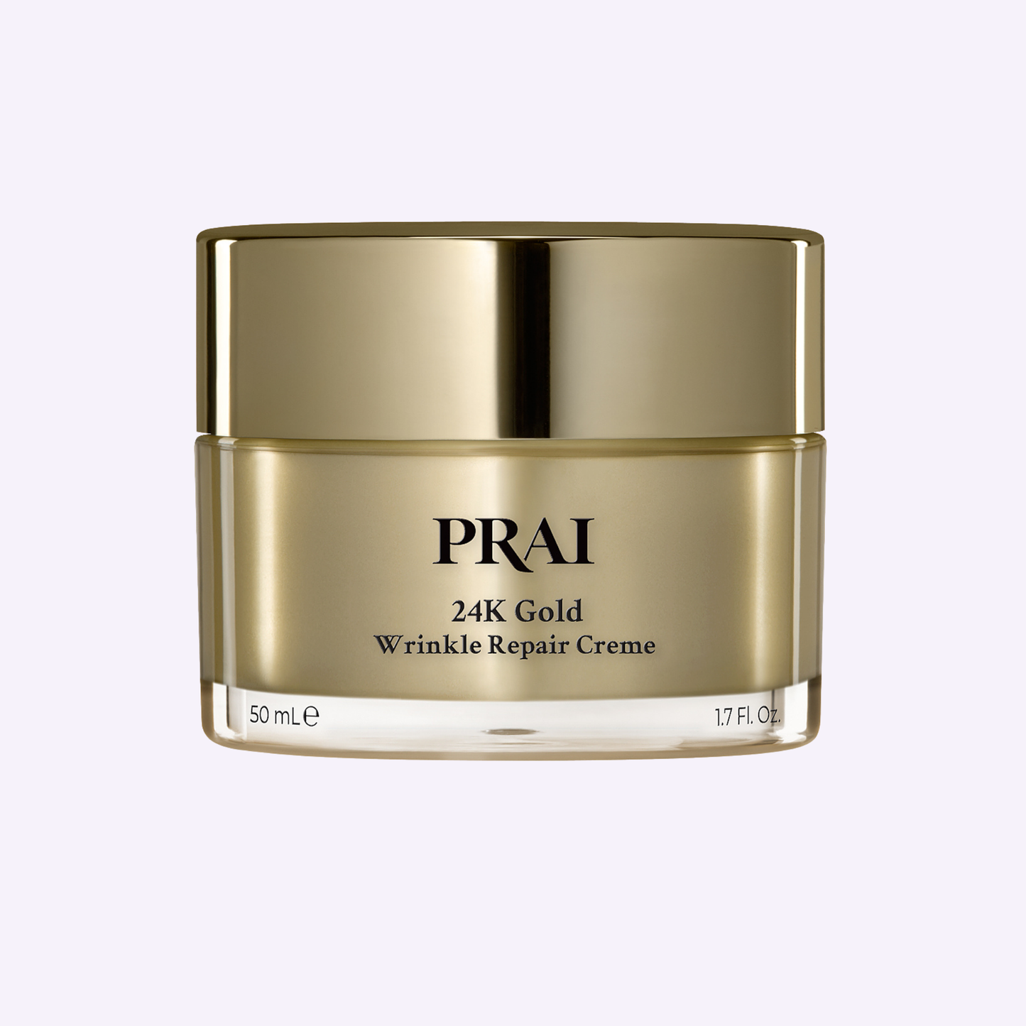 Gold cream jar with PRai label, 24K wrinkle repair, 50 mL