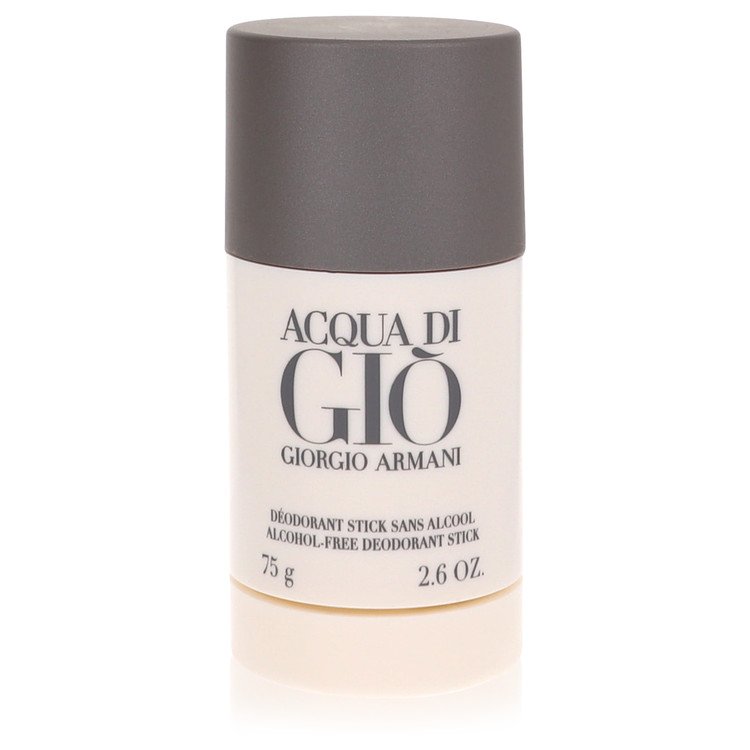 Men's deodorant stick with dark cap and white cylinder, Acqua Di Gio logo, 2.6 oz