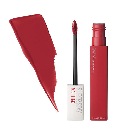 Maybelline SuperStay matte ink liquid lipstick with applicator, deep red shade