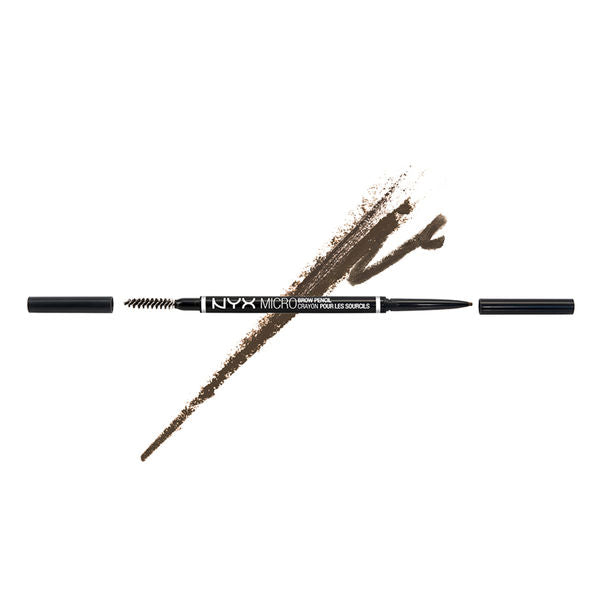 NYX micro brow pencil in Chocolate with spoolie brush and precision tip