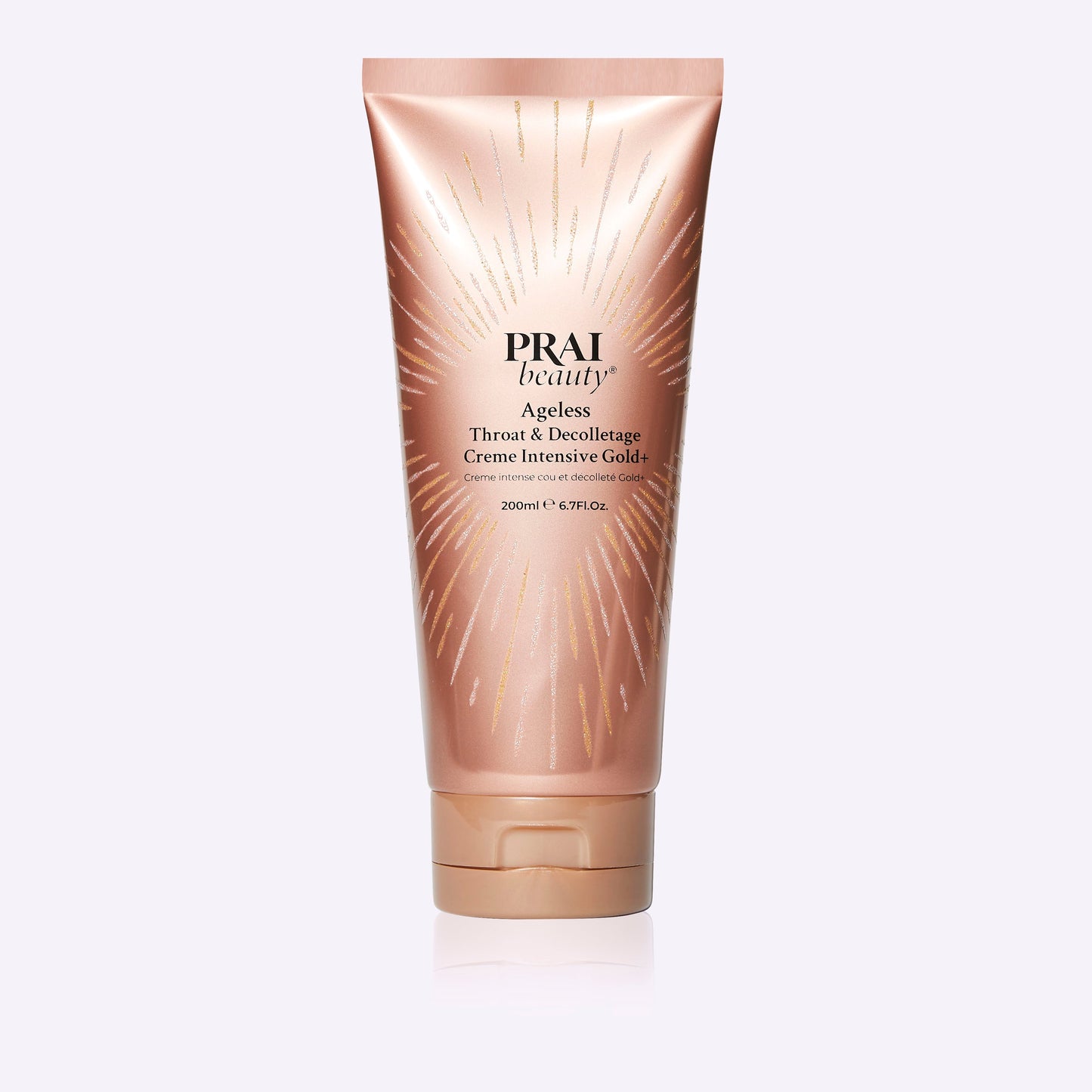 Ageless Throat & Décolletage Crème Intensive Gold+ tube, rose-gold cream