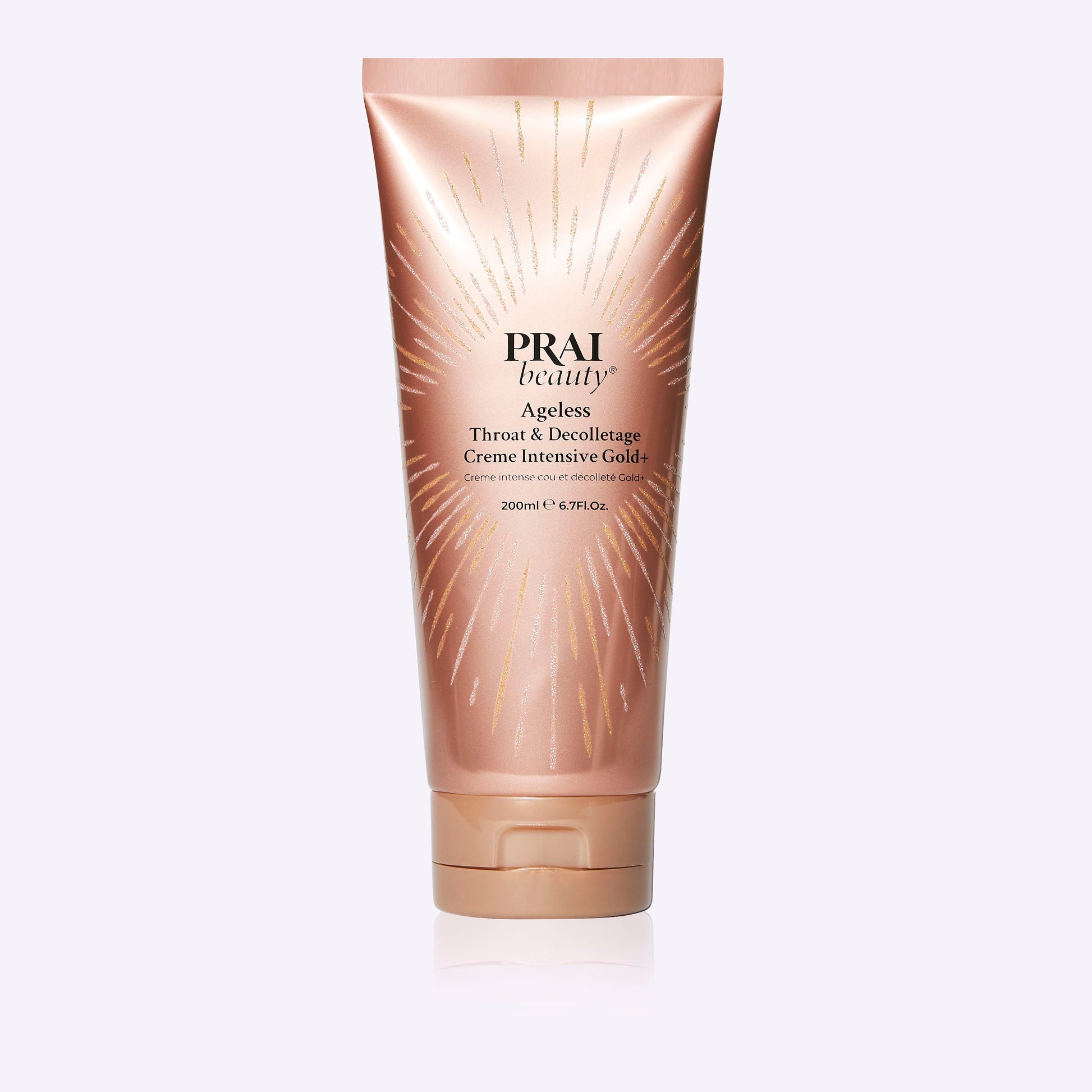 Ageless Throat & Décolletage Crème Intensive Gold+ tube, rose-gold cream