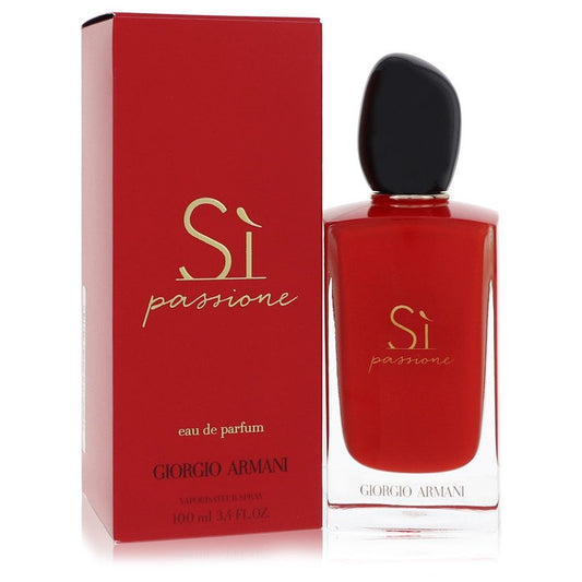Si Passione eau de parfum spray bottle with red box, 3.4 oz