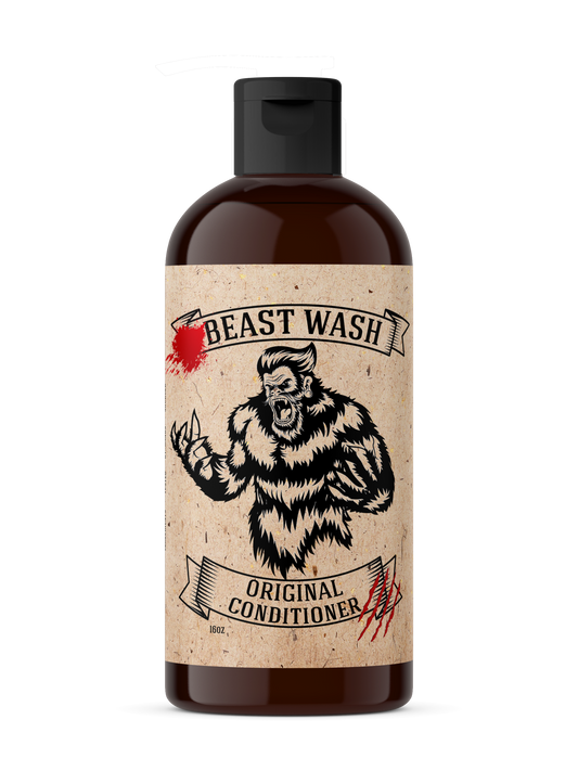 Hair conditioner bottle with black pump, Original label on brown bottle