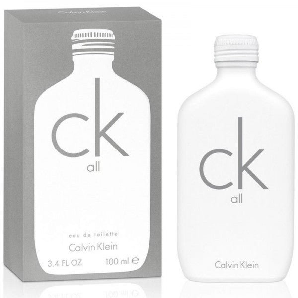 Men's CK all eau de toilette bottle with white label, 3.4 fl oz (100 ml)