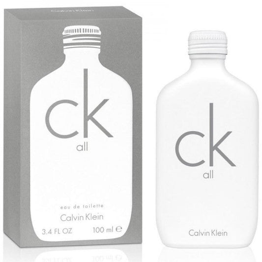 Men's CK all eau de toilette bottle with white label, 3.4 fl oz (100 ml)