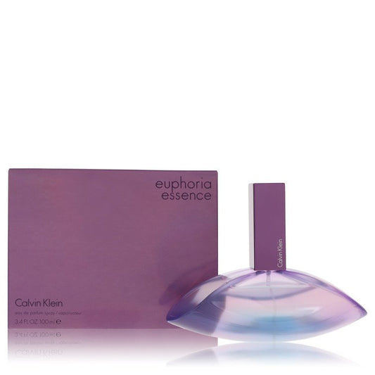 euphoria essence perfume set with purple box and clear bottle, Calvin Klein
