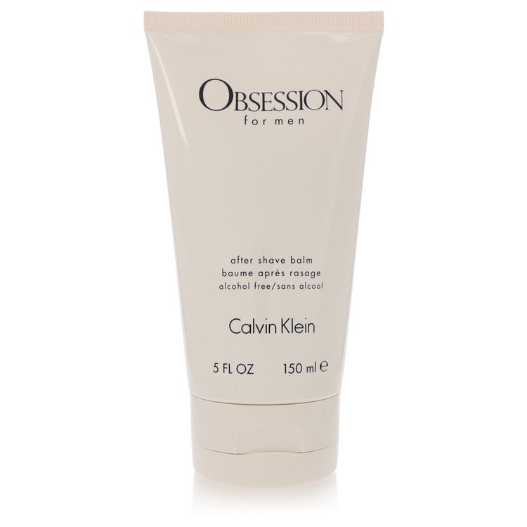 Calvin Klein Obsession for Men after shave balm in beige squeeze tube, 5 fl oz.