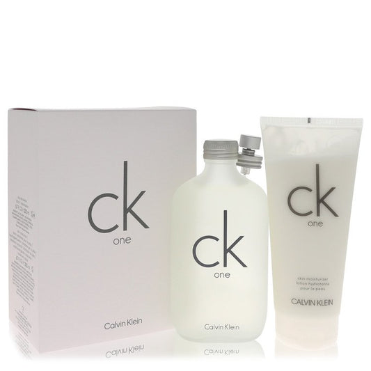 Calvin Klein CK One men’s gift set: box, bottle, and lotion tube