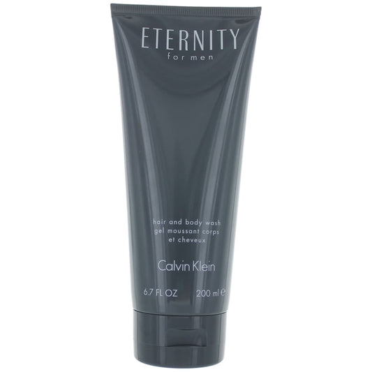 Calvin Klein Eternity for Men hair and body wash gel tube, dark gray, 6.7 fl oz