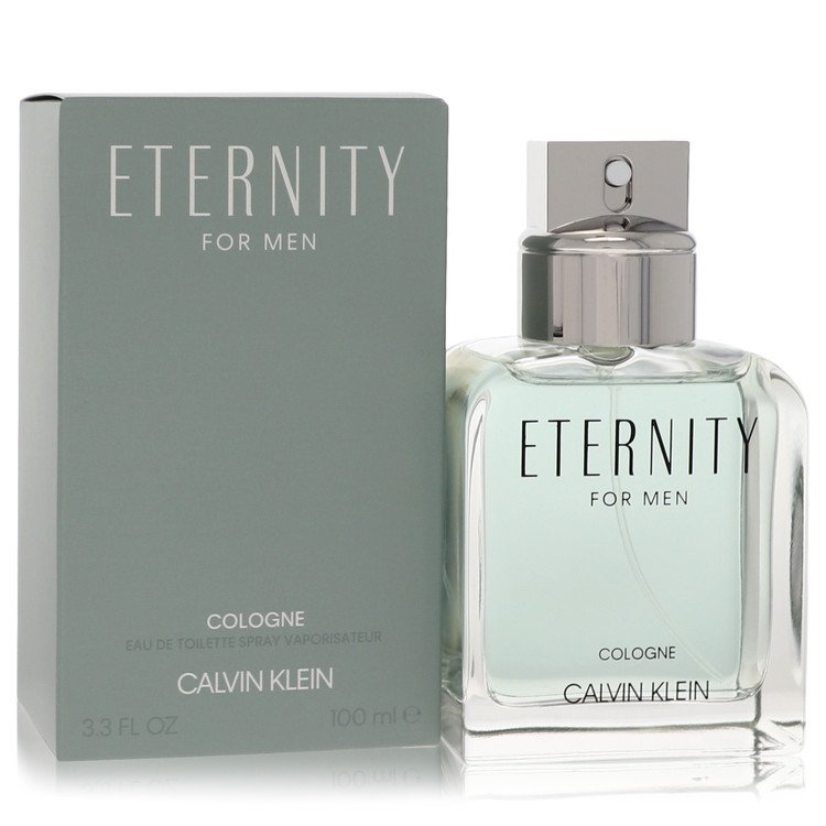 Eternity for Men Eau de Toilette spray with glass bottle and gray presentation box