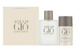 Men's Acqua di Gio 2-piece perfume gift set with box and two bottles