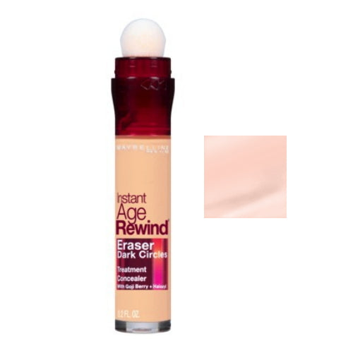 Under-eye liquid concealer with brush applicator, light beige shade