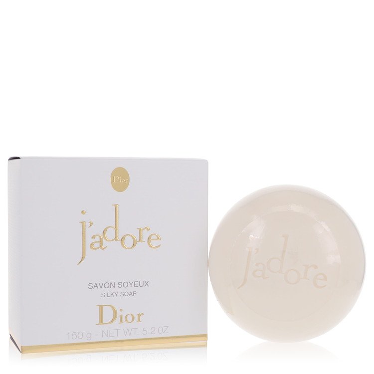 J'adore Dior silky soap bar with matching box, round white bar, 5.2 oz