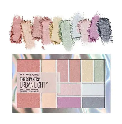Maybelline City Kits Urban Light eye and cheek palette with multiple shade pans and swatches