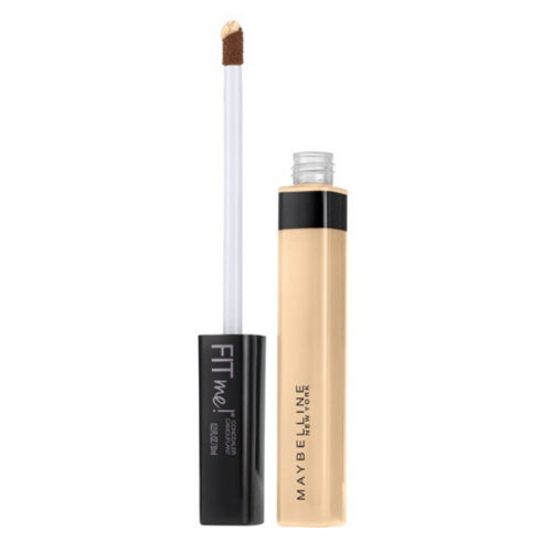 Maybelline Fit Me concealer applicator with light brown tip and beige tube