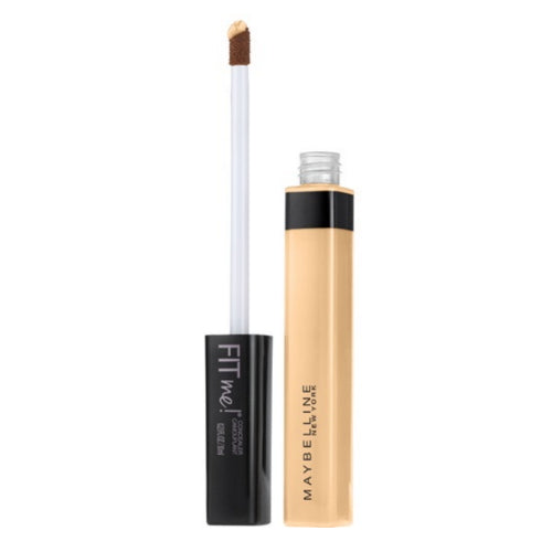 Maybelline Fit Me concealer applicator with dark brown tip and light tan tube