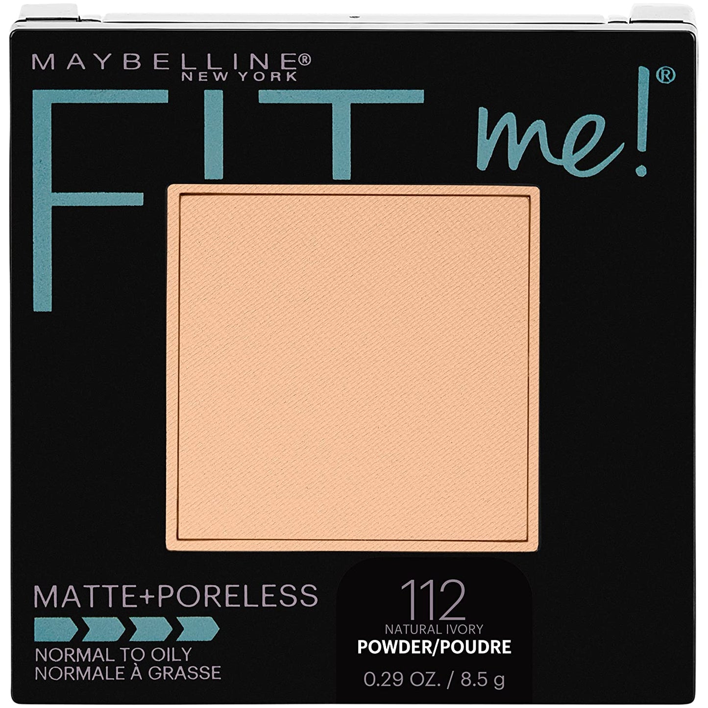 Maybelline Fit Me matte poreless powder, Natural Ivory 112 compact