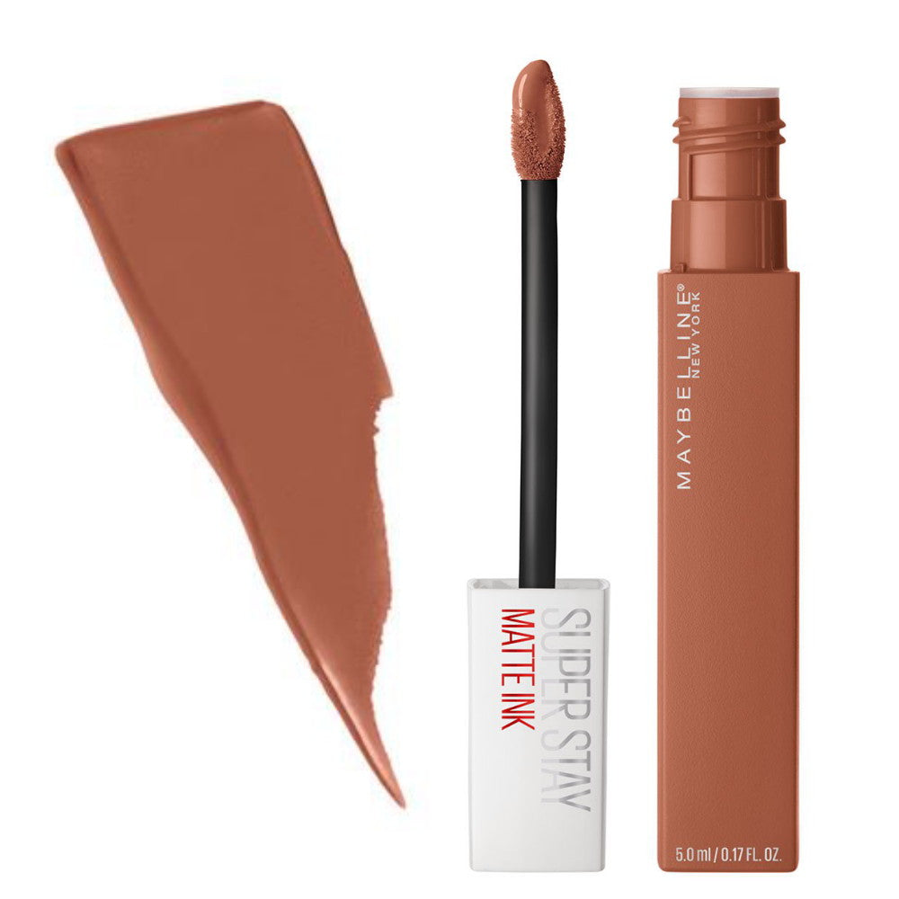 Maybelline SuperStay matte ink liquid lipstick with applicator, warm brown shade