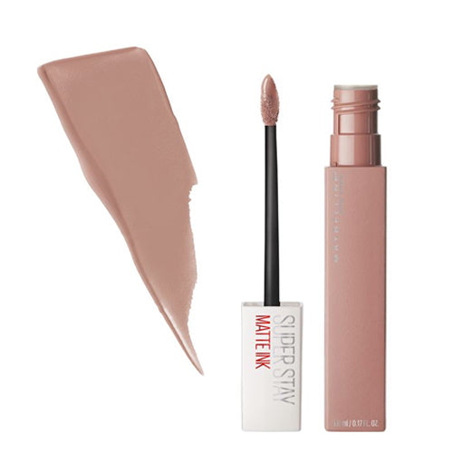 Maybelline SuperStay matte ink liquid lipstick in light nude with doe-foot applicator