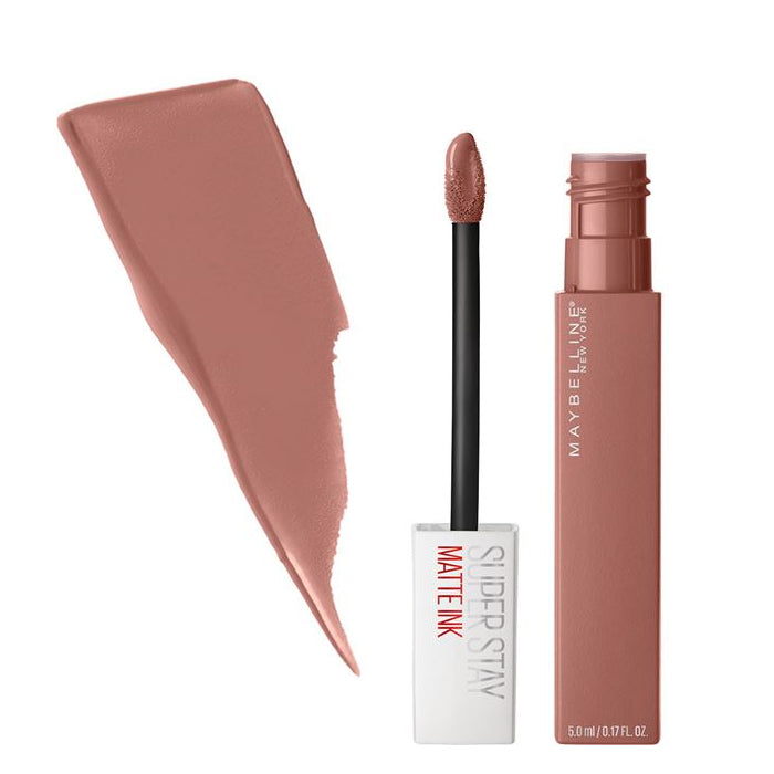 Maybelline SuperStay matte ink liquid lipstick in blush nude with doe-foot applicator