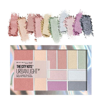 Maybelline City Kits Urban Light eye and cheek palette with multiple shade pans and swatches
