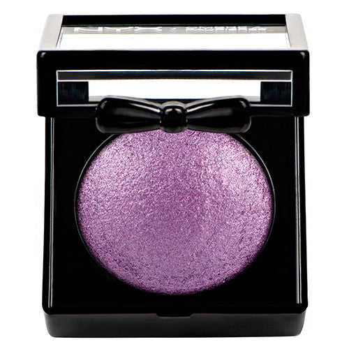 NYX Baked Eye Shadow compact, Love Junkie, purple glitter pan