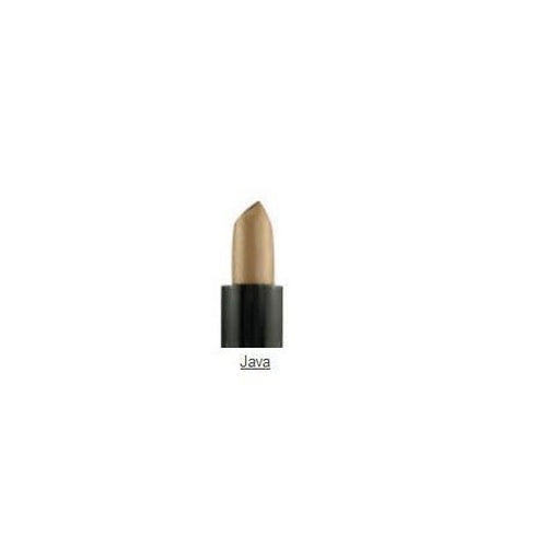 NYX Extra Creamy Round Lipstick bullet in nude beige, black base, label 'Java'.