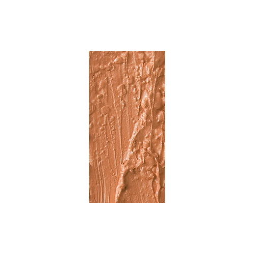 Peach nude lipstick swatch with creamy, textured finish, close-up.