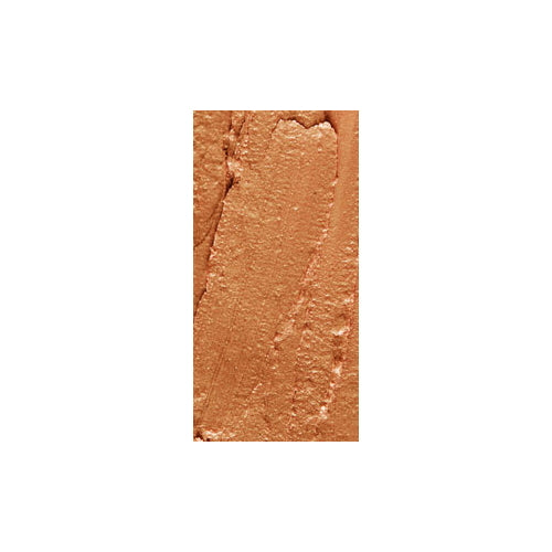 Light brown lip lipstick swatch with creamy texture, visible on skin