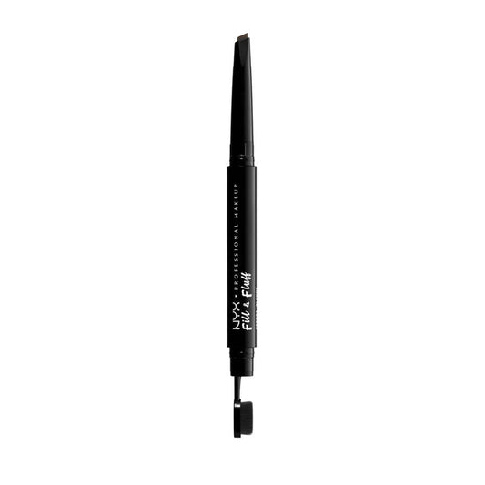 NYX Fill & Fluff eyebrow pomade pencil with spoolie brush, slim black tube