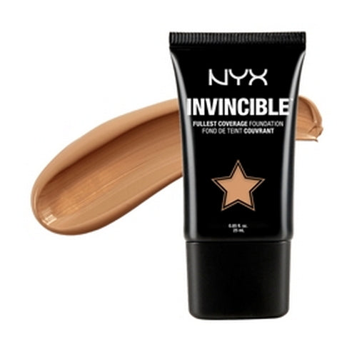 NYX Invincible foundation tube with tan beige swatch
