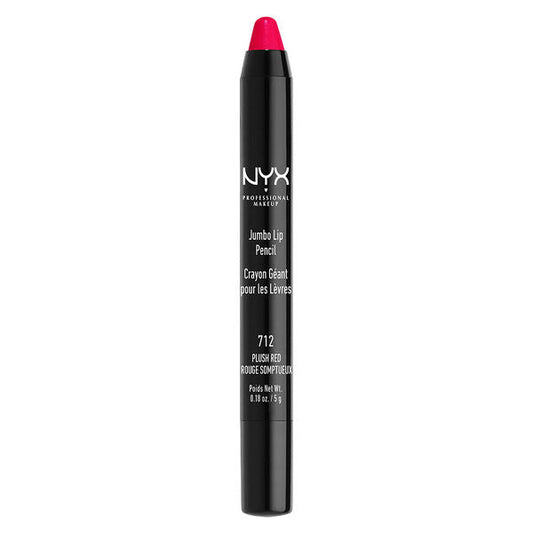 NYX jumbo lip pencil with Plush Red tip and black crayon body