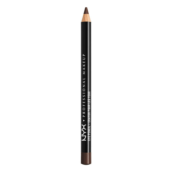 NYX slim eye pencil with brown tip and black barrel, Black Brown shade