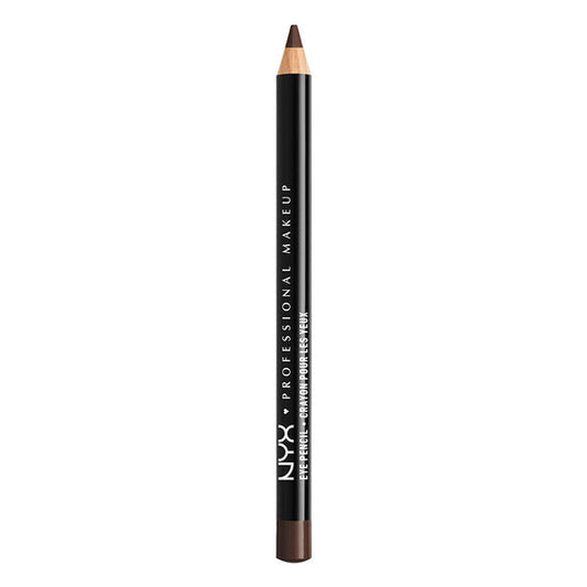 NYX slim eye pencil with brown tip and black barrel, Black Brown shade