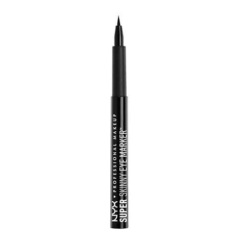 NYX super skinny liquid eyeliner marker with fine felt tip, carbon black