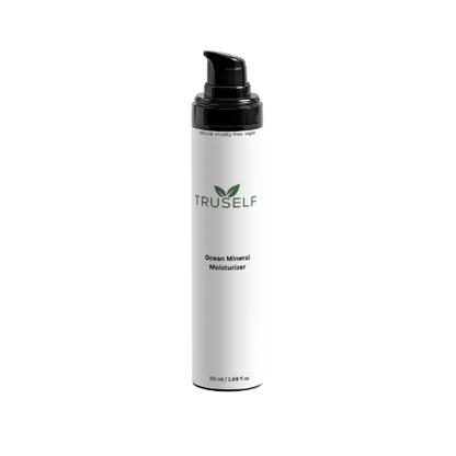 Ocean Mineral Moisturizer bottle with black pump and TRUSELF label
