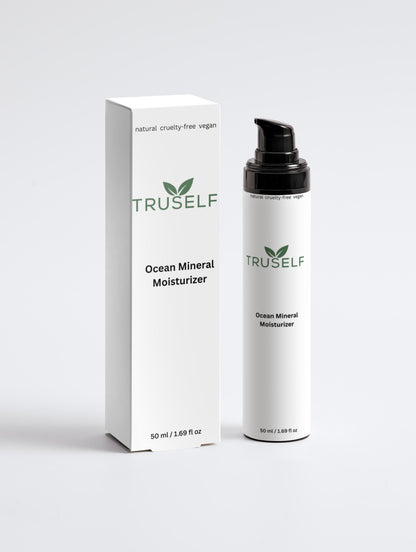 Ocean Mineral Moisturizer bottle by TRUSELF with black pump, 50 ml