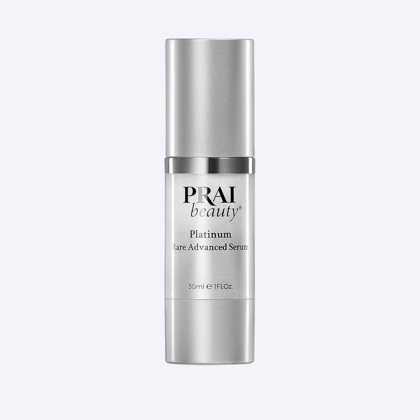PRai beauty Platinum Rare Advanced Serum face serum bottle, silver tube, 30ml