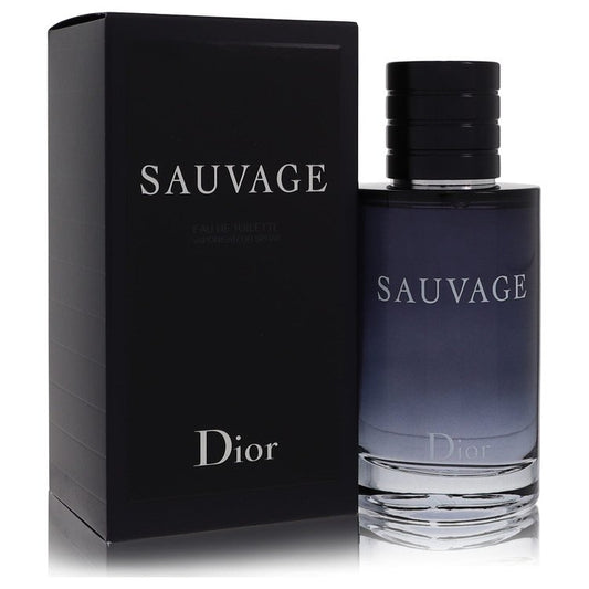Sauvage Eau de Toilette spray bottle with black Dior box
