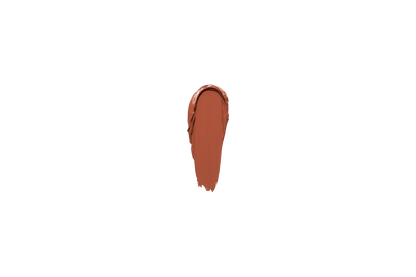 Concealer serum swatch, deep brown liquid drop on a dark background