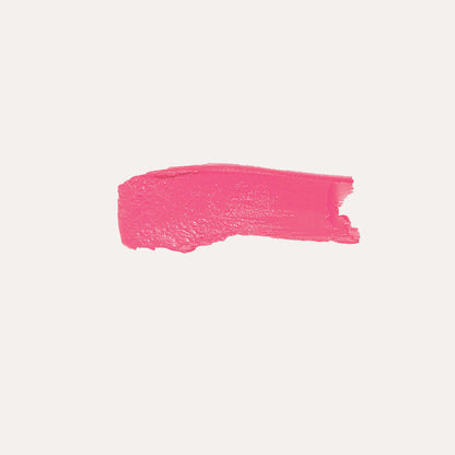 Cream blush shade swatch, bright pink smear