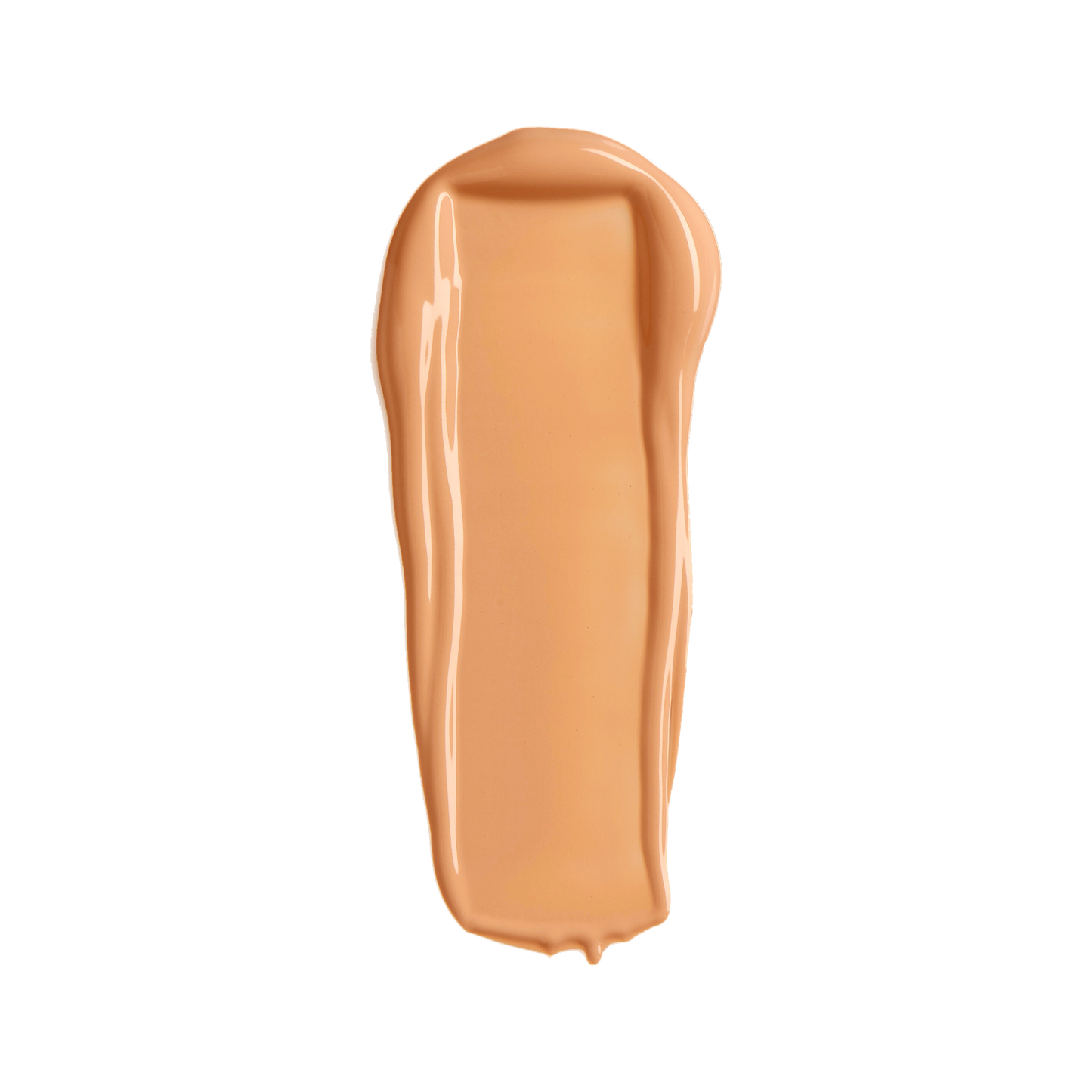 Cream concealer swatch in a glossy warm beige smear