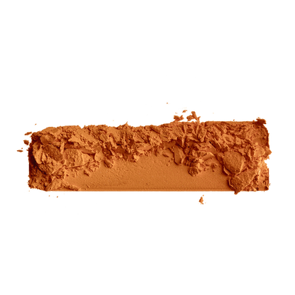 Orange-brown matte powder swatch with sculpted textured surface