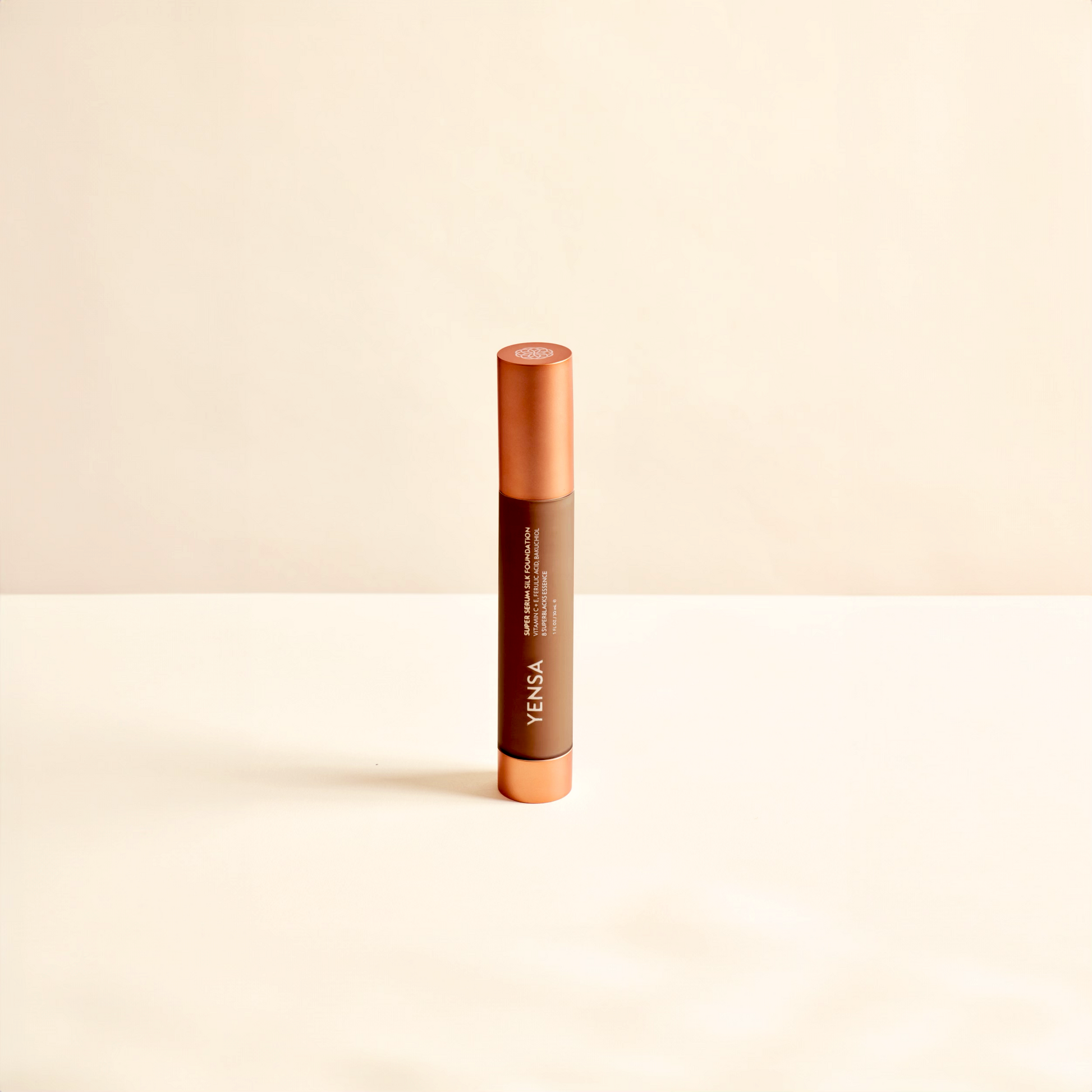 YENSA liquid foundation tube with orange cap and printed label