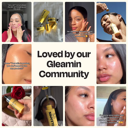Facial oil application collage showing bottle use on different faces