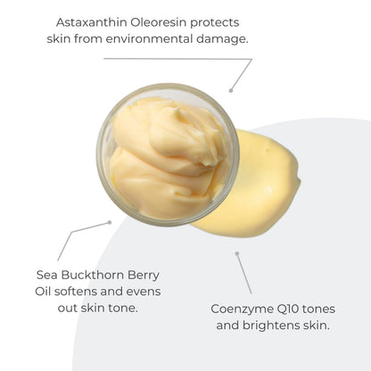 Creamy yellow skincare gel in a bowl, thick dollops texture