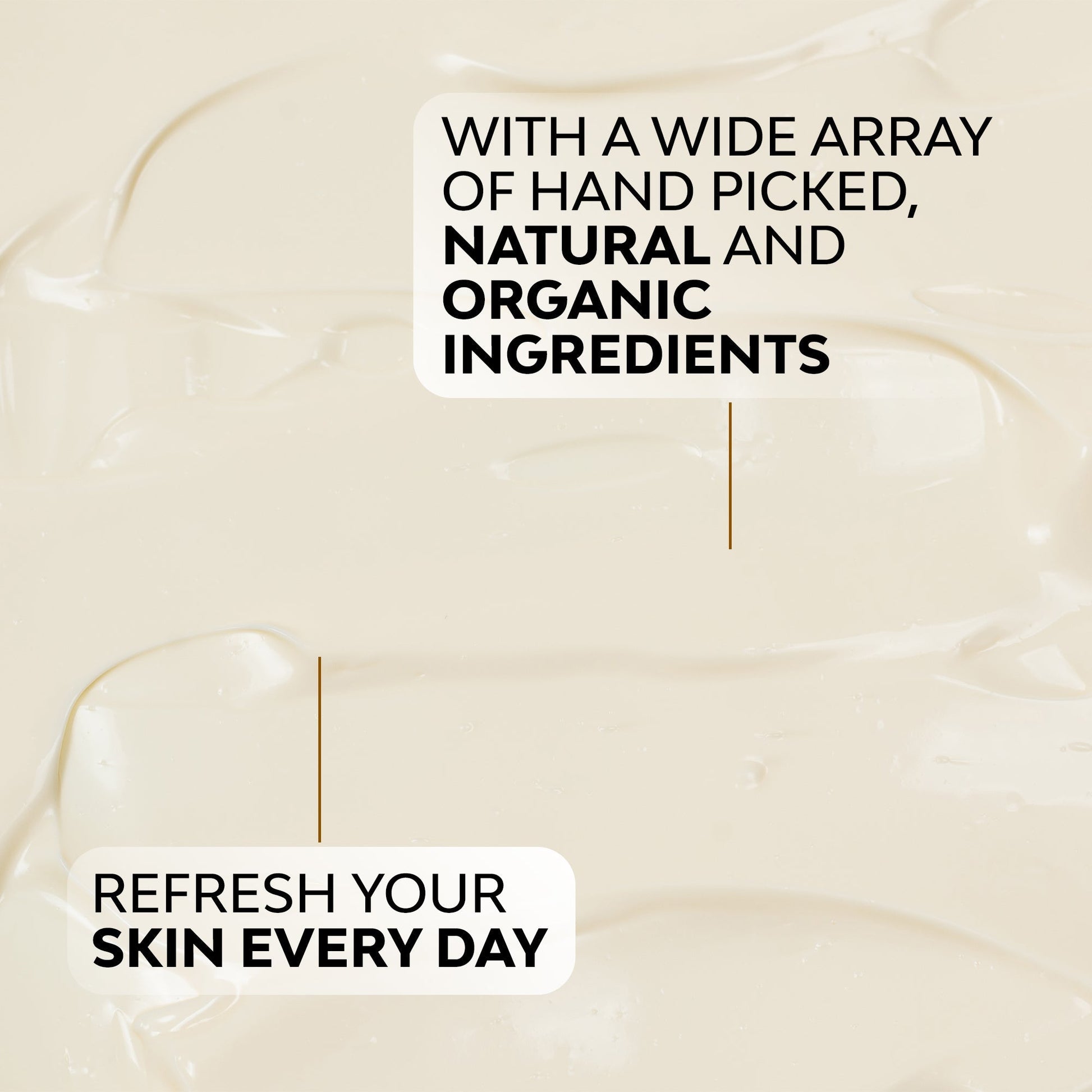 Beige cream texture on a smooth surface for eye serum