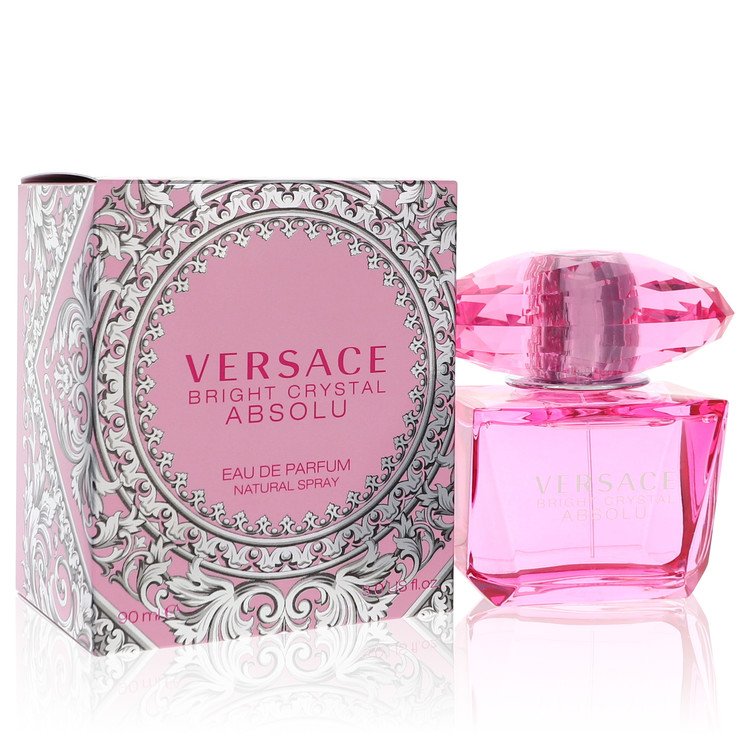 Versace eau de parfum for women: pink faceted bottle with matching gift box