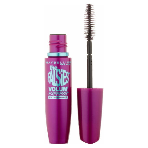 Waterproof mascara tube and wand with very black bristles